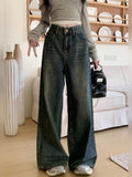 Women's Baggy Jeans — Olive Wash