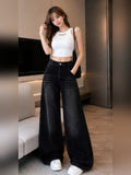 Women's Wide-Leg Jeans — Jet Black