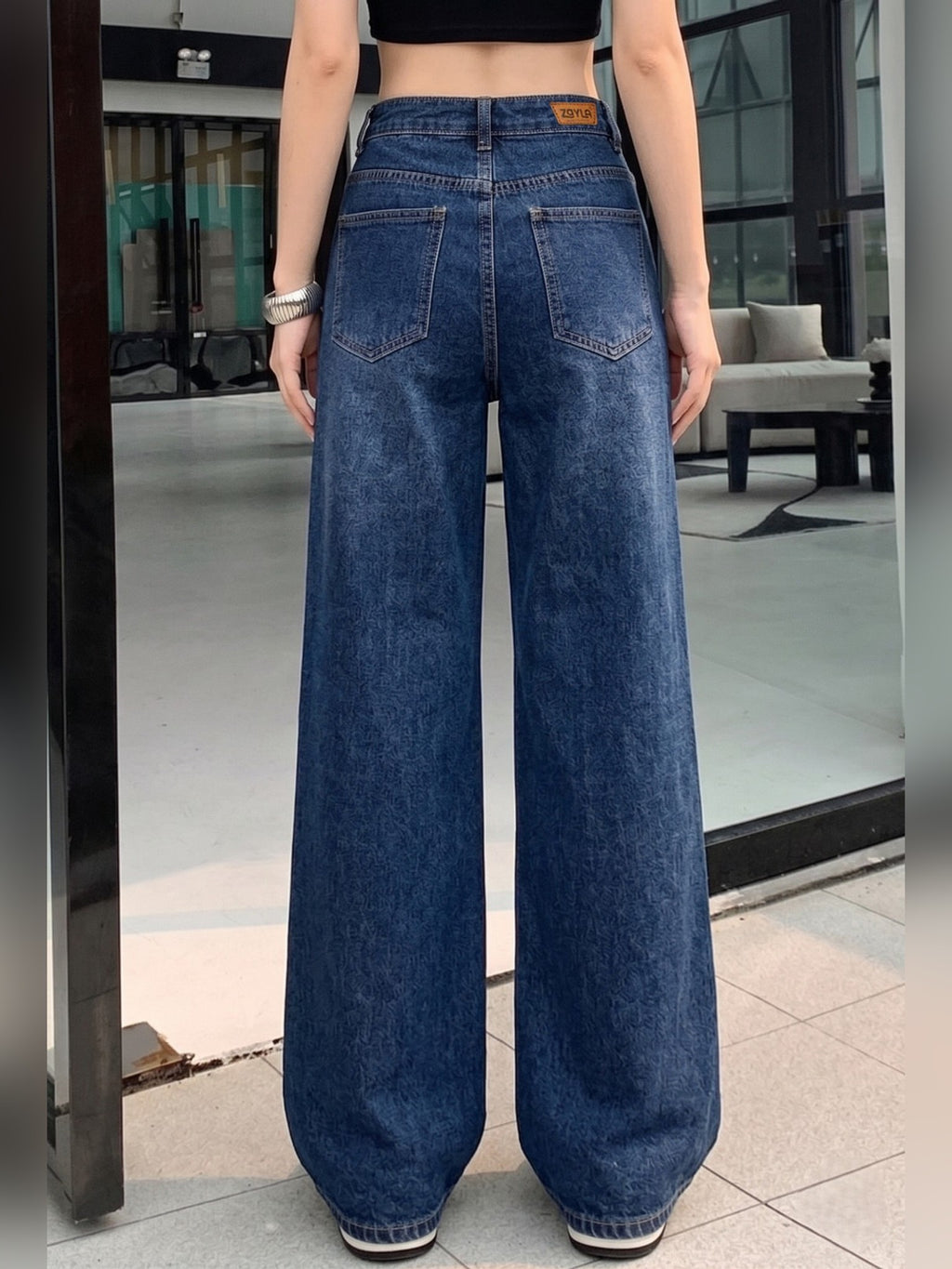 Women's Wide-Leg Jeans — Deep Indigo