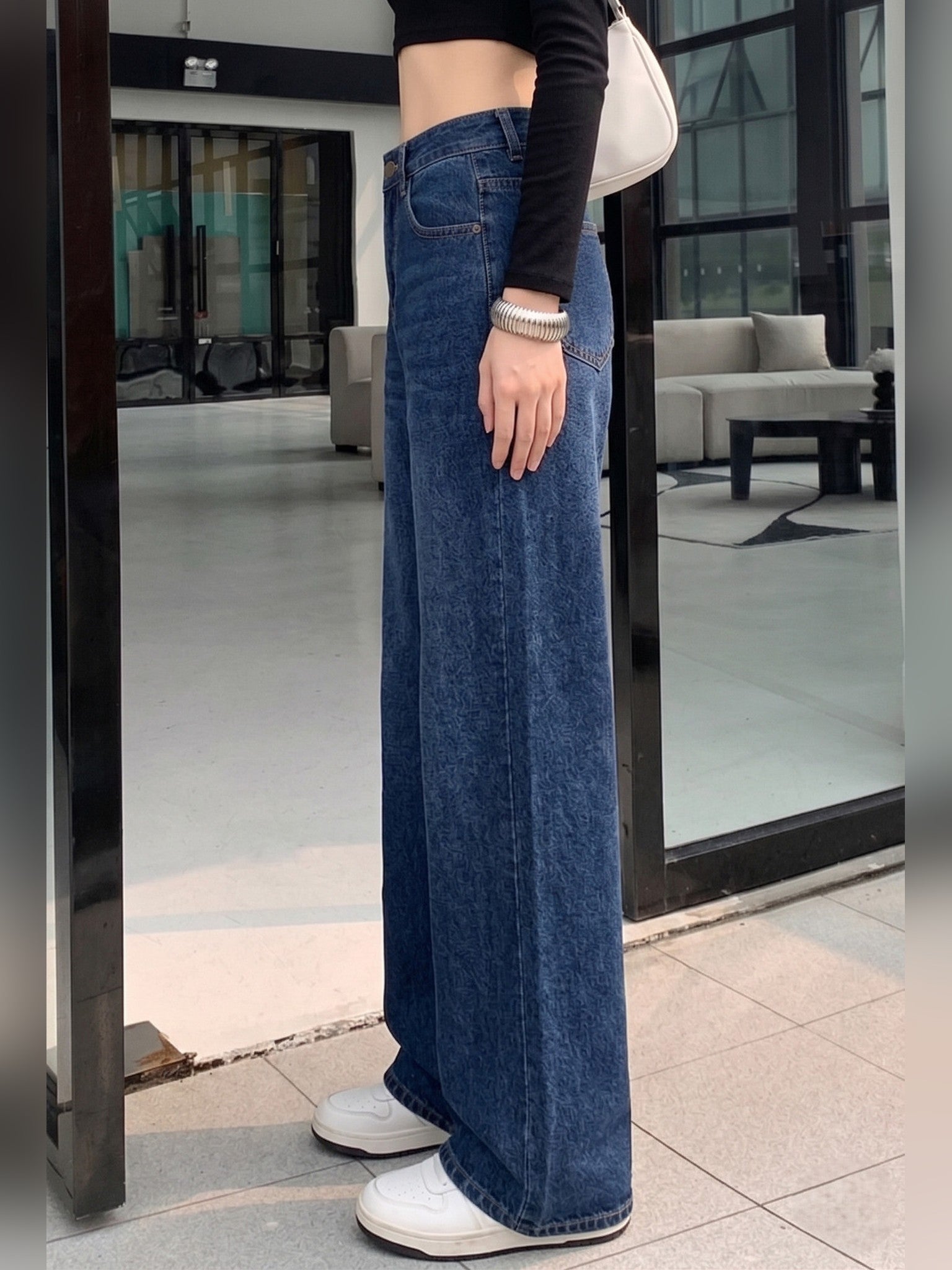 Women's Wide-Leg Jeans — Deep Indigo