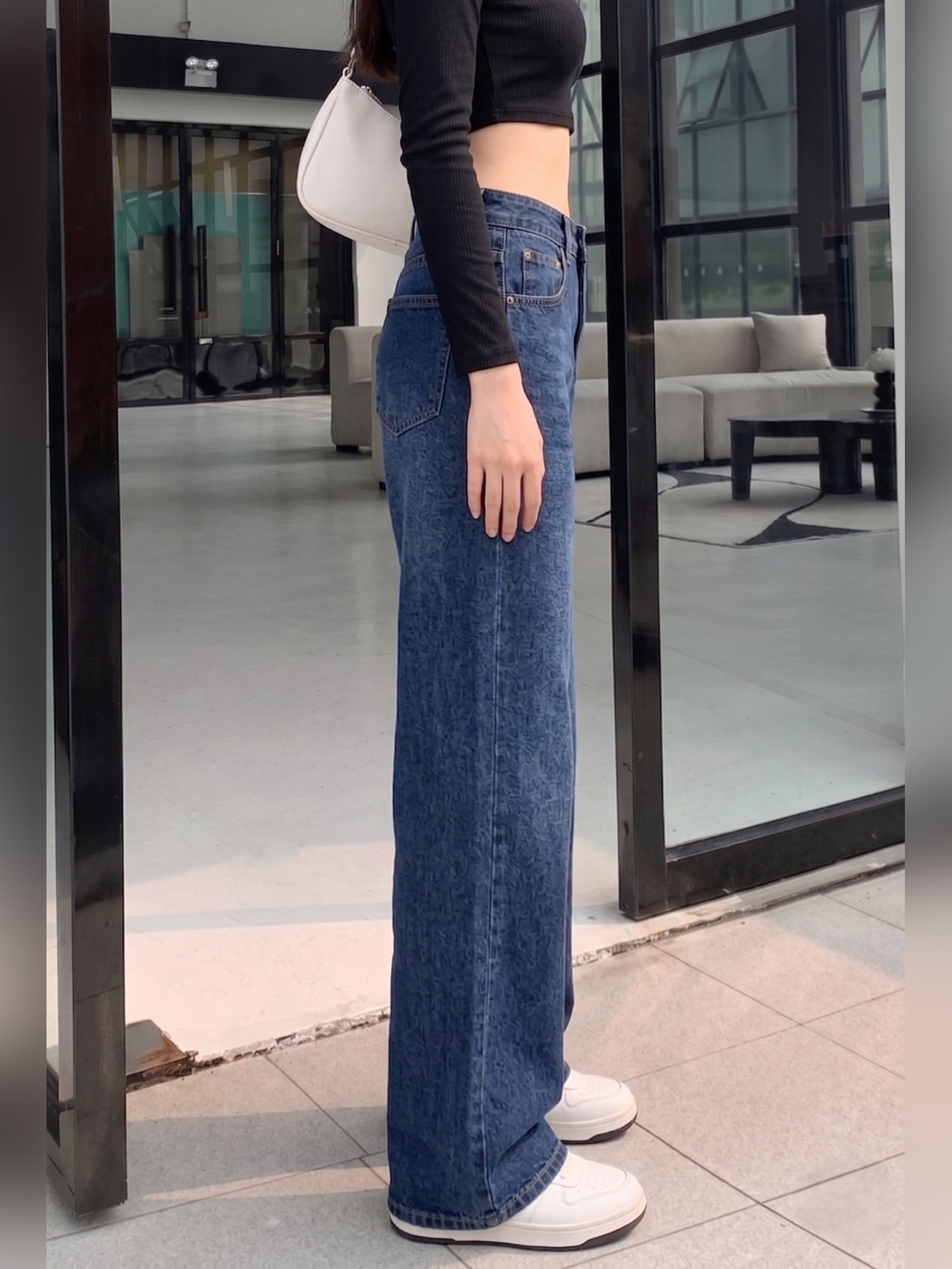 Women's Wide-Leg Jeans — Deep Indigo