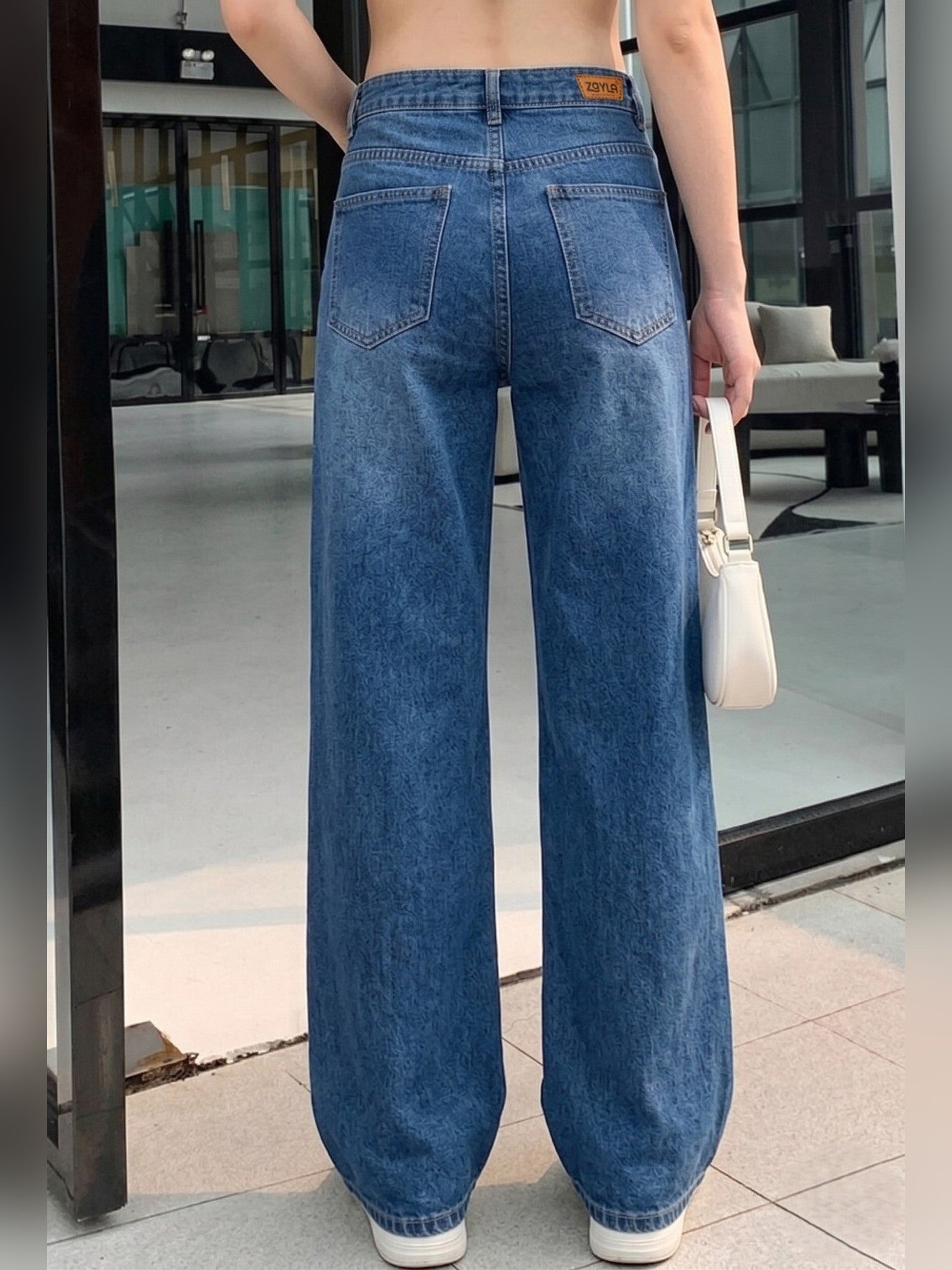 Women's Wide-Leg Jeans — Classic Blue