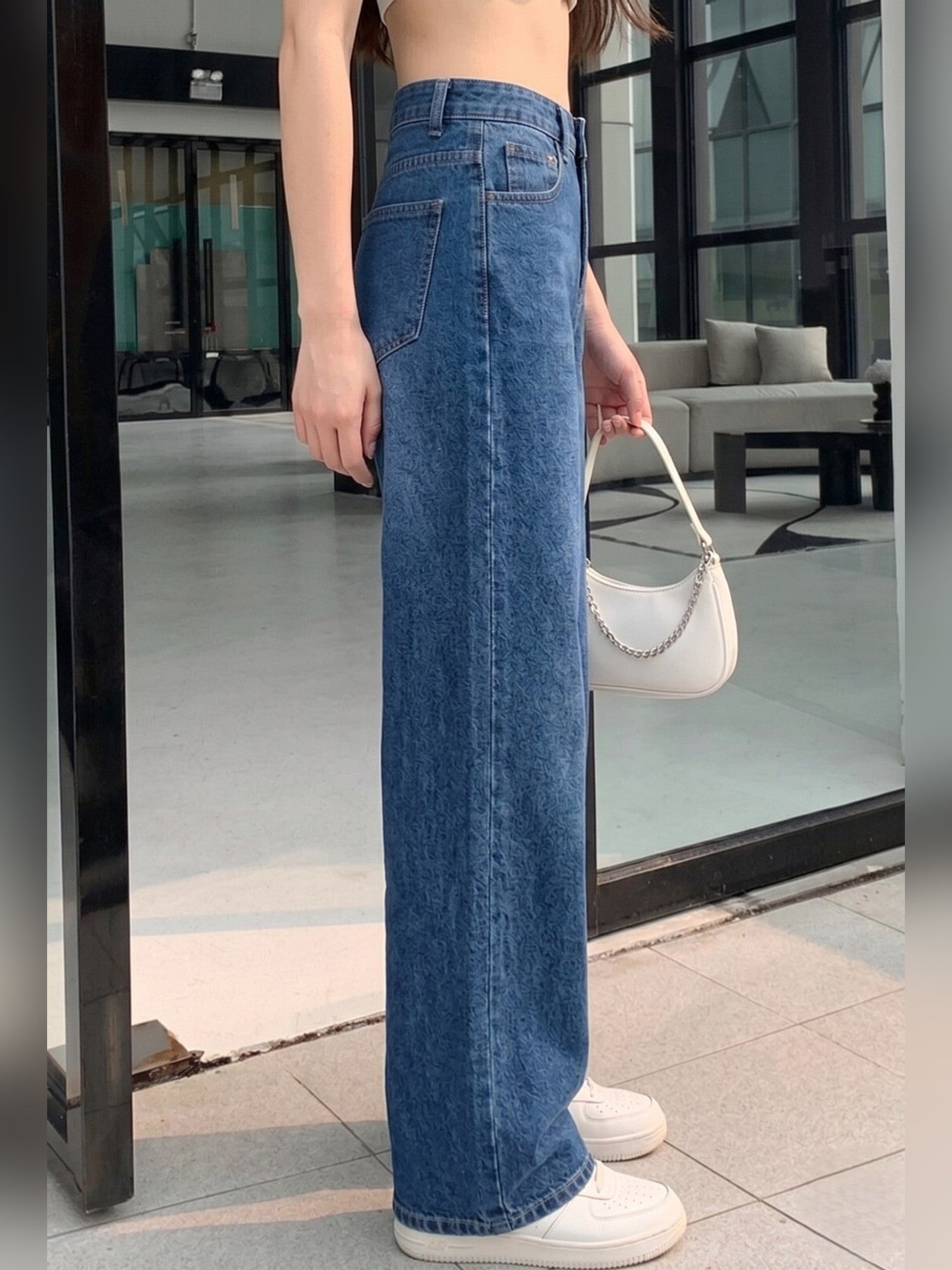 Women's Wide-Leg Jeans — Classic Blue