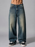 Men's Baggy Jeans — Sand Green