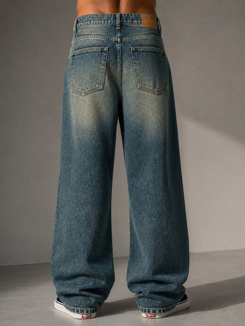 Men's Baggy Jeans — Sand Green