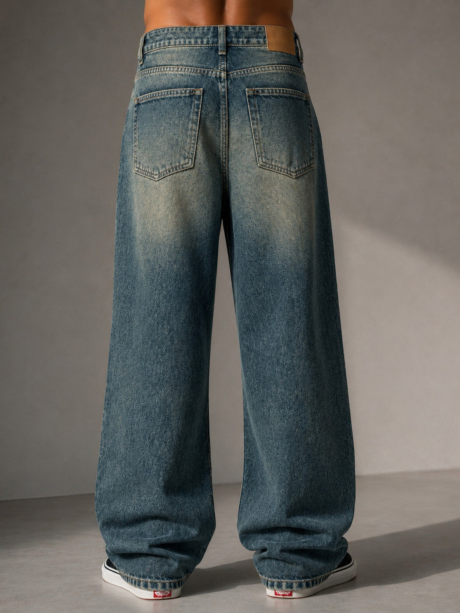 Men's Baggy Jeans — Sand Green
