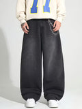 Men's Wide-Leg Jeans — Charcoal