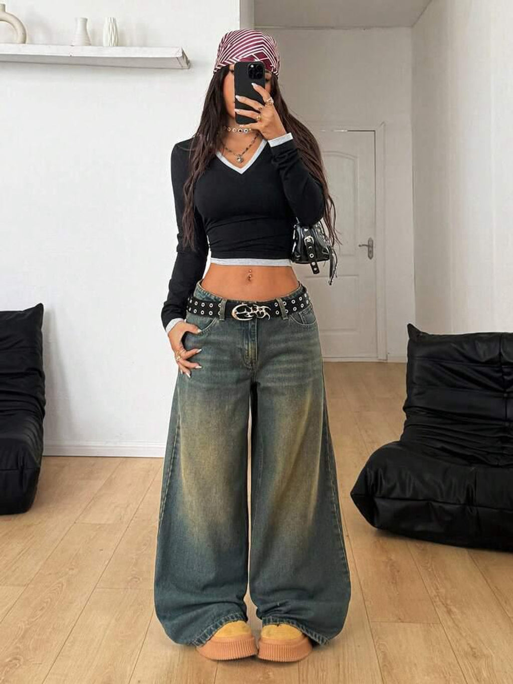 Women's Baggy Jeans — Sea Fade