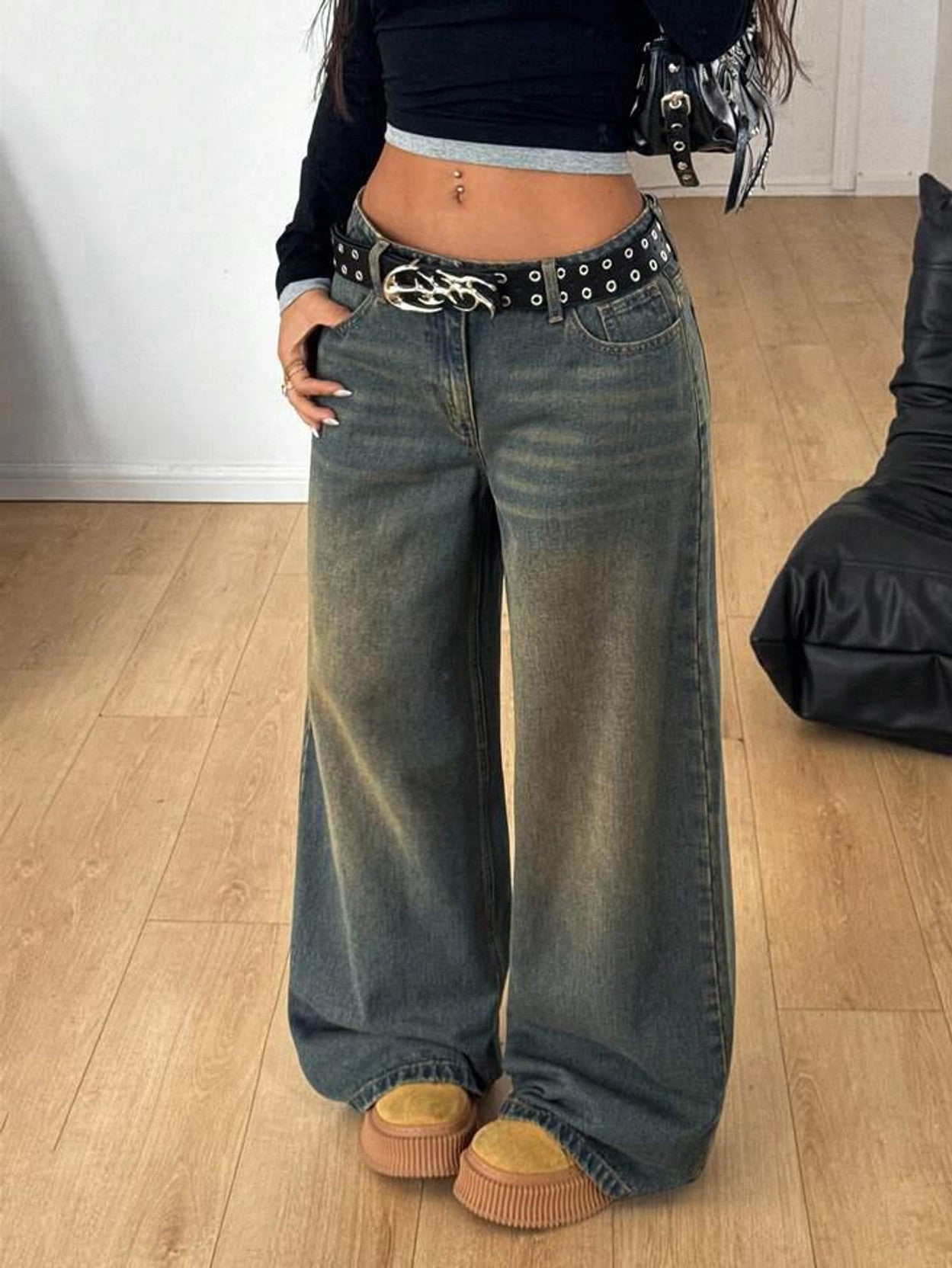 Women's Baggy Jeans — Sea Fade