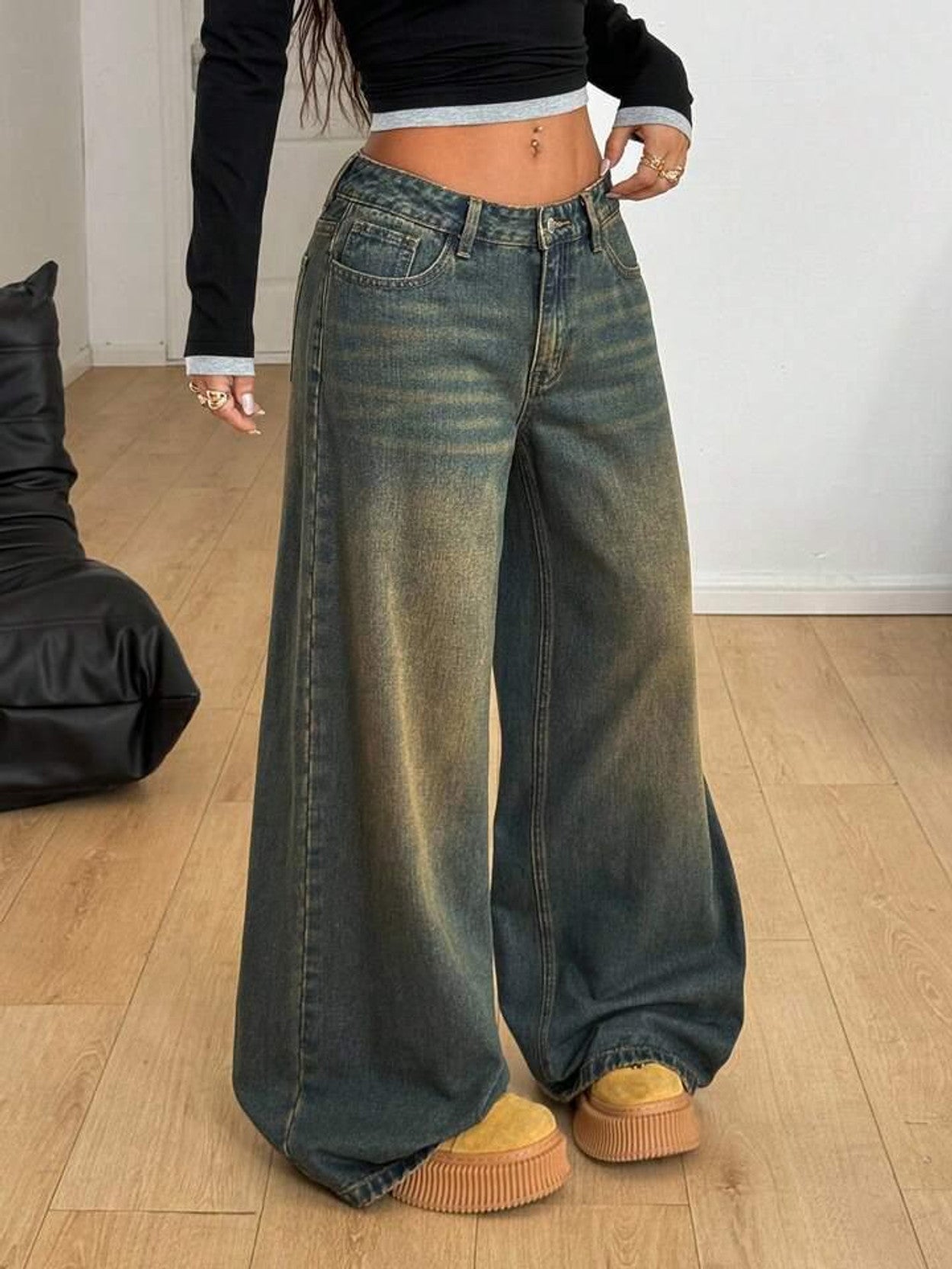 Women's Baggy Jeans — Sea Fade