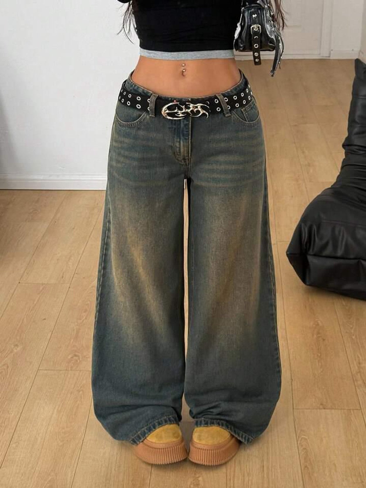 Women's Baggy Jeans — Sea Fade