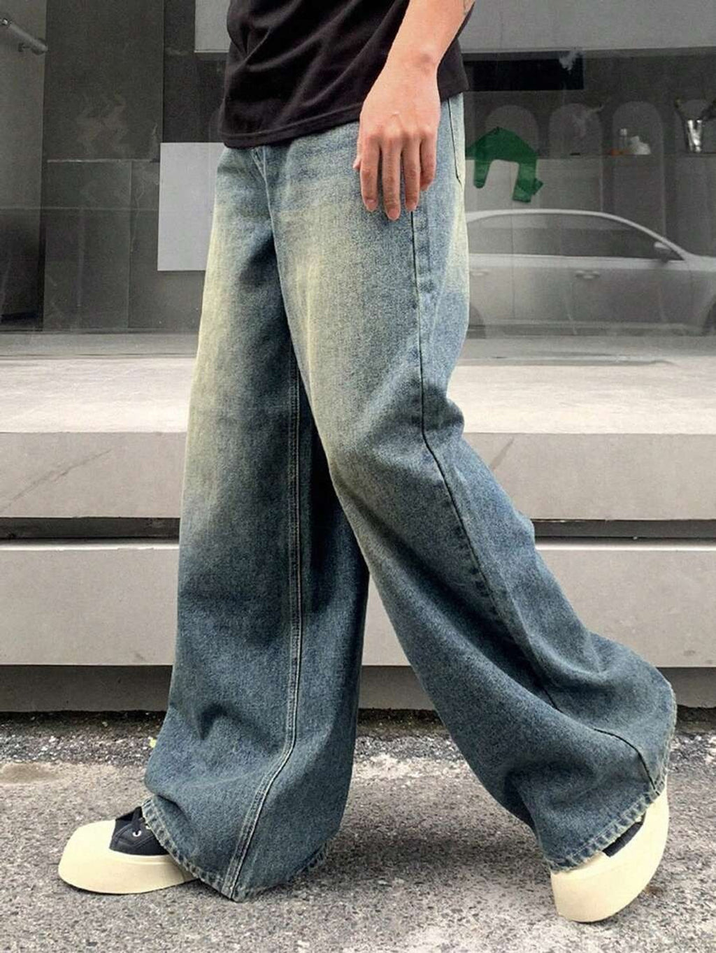 Men's Straight-Leg Jeans — Desert Green