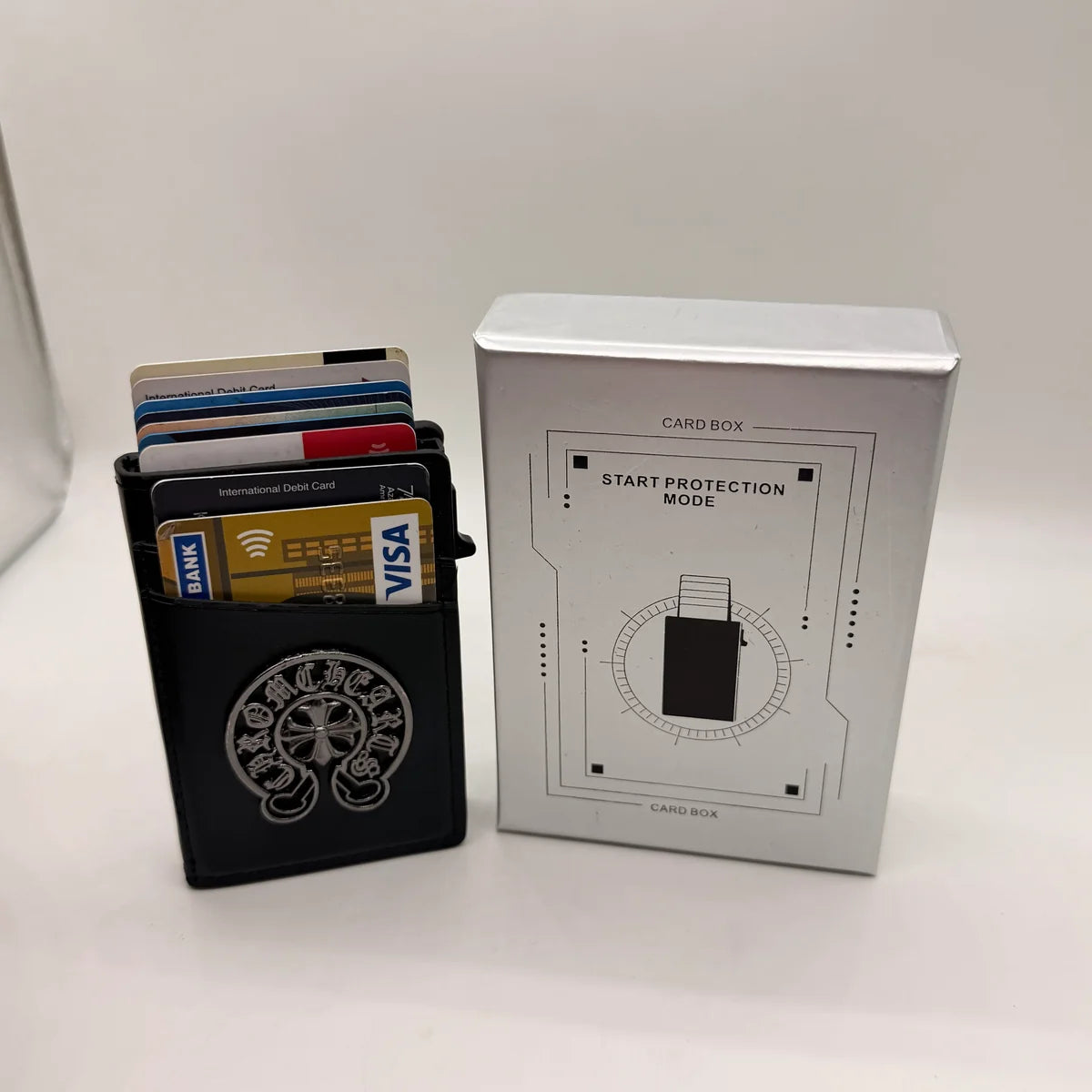Chrome RFID Pop-Up Card Holder