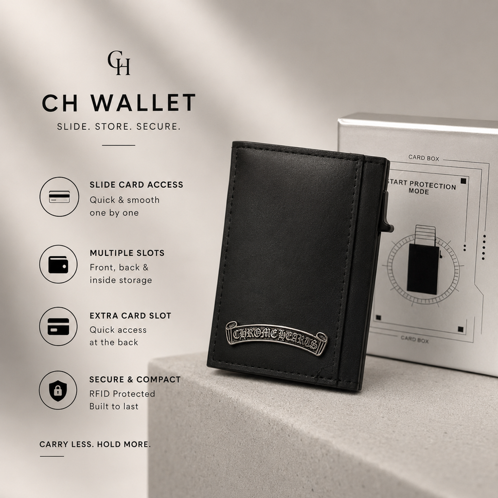Pop-up card wallet shown with cards fanned out