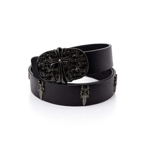 Blackout Studded Leather Belt