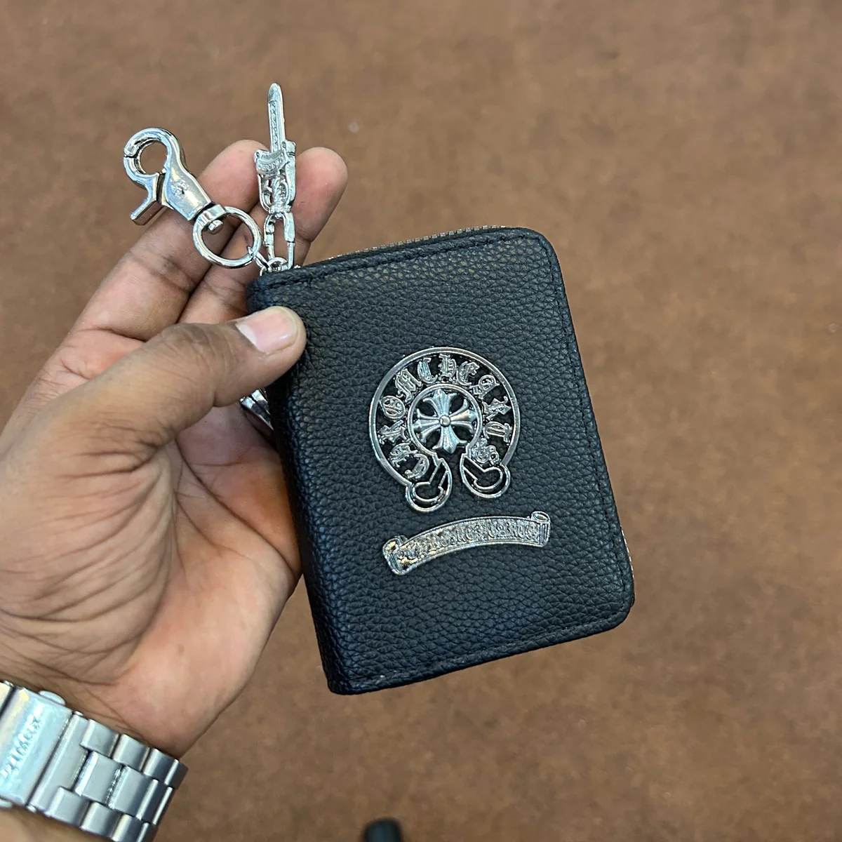 Chrome Dagger Chain Wallet