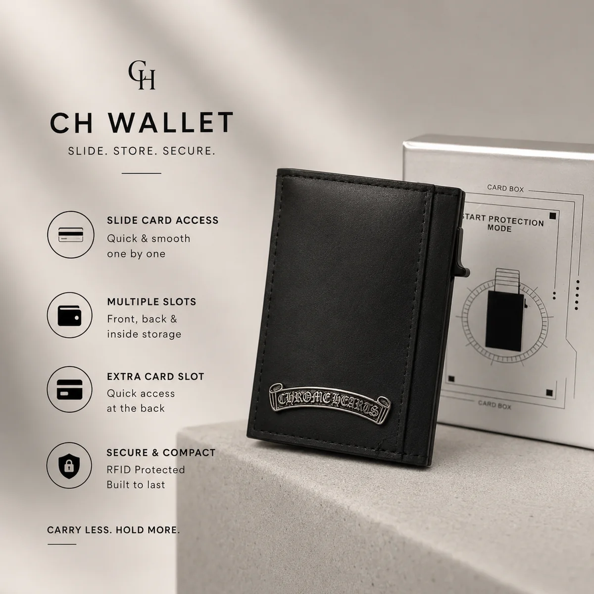 Chrome RFID Pop-Up Card Holder