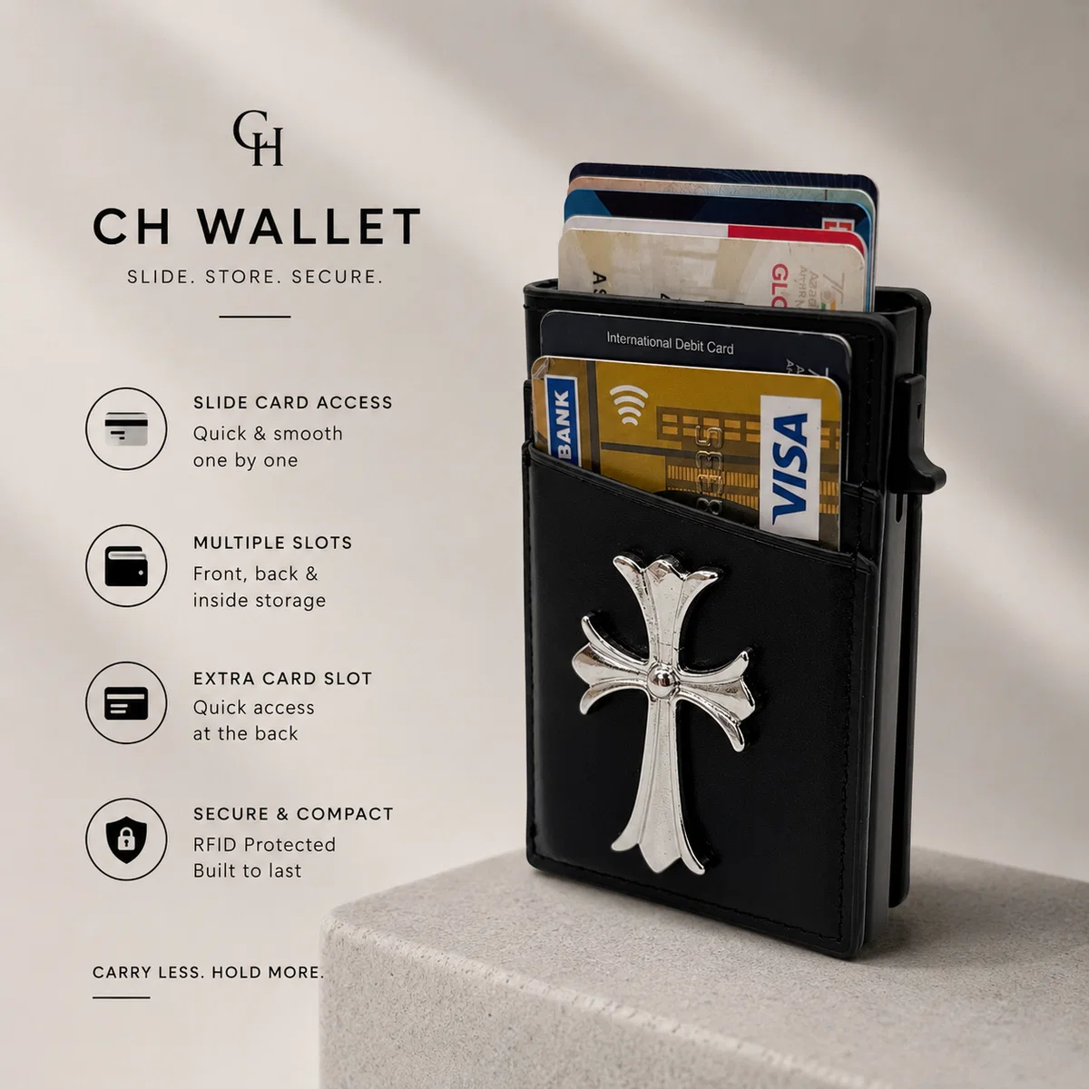 Classic Cross RFID Pop-Up Card Holder