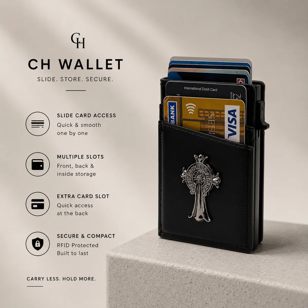 Gothic Cross RFID Pop-Up Card Holder