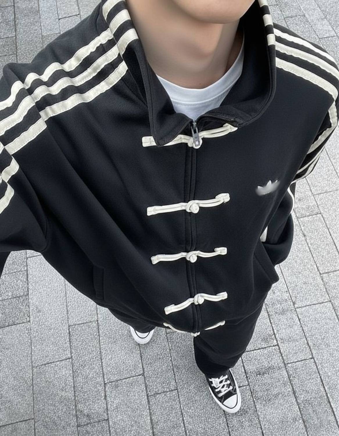 Striped suede bomber jacket in black - side