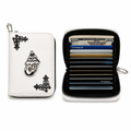 Zip-Around Card Wallet — Bone White Tongue