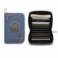 Zip-Around Card Wallet — Cobalt