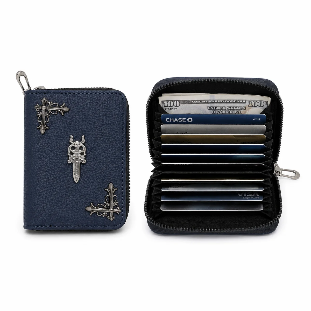 Zip Multi-Card Wallet — Navy